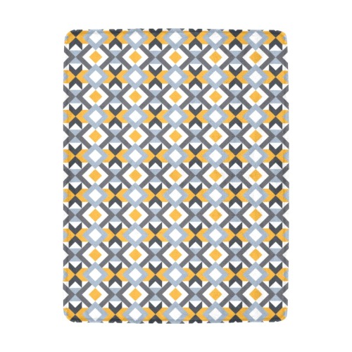 Retro Angles Abstract Geometric Pattern Ultra-Soft Micro Fleece Blanket 43''x56''