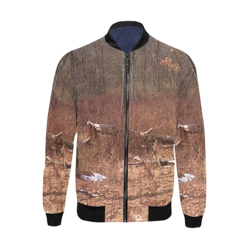 Falling tree in the woods All Over Print Bomber Jacket for Men (Model H31)