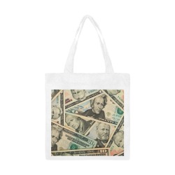 US PAPER CURRENCY Canvas Tote Bag/Small (Model 1700)