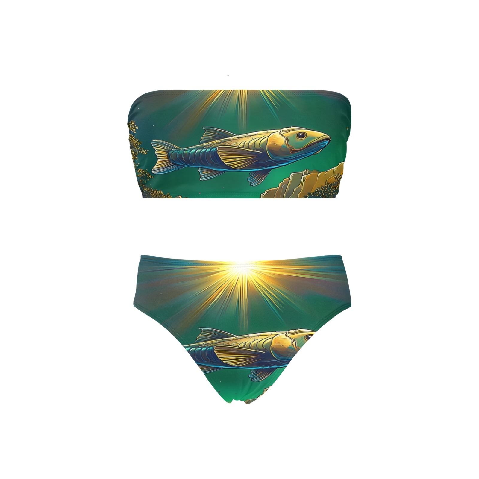 Celestial Swim Chest Wrap Bikini Swimsuit (Model S36)