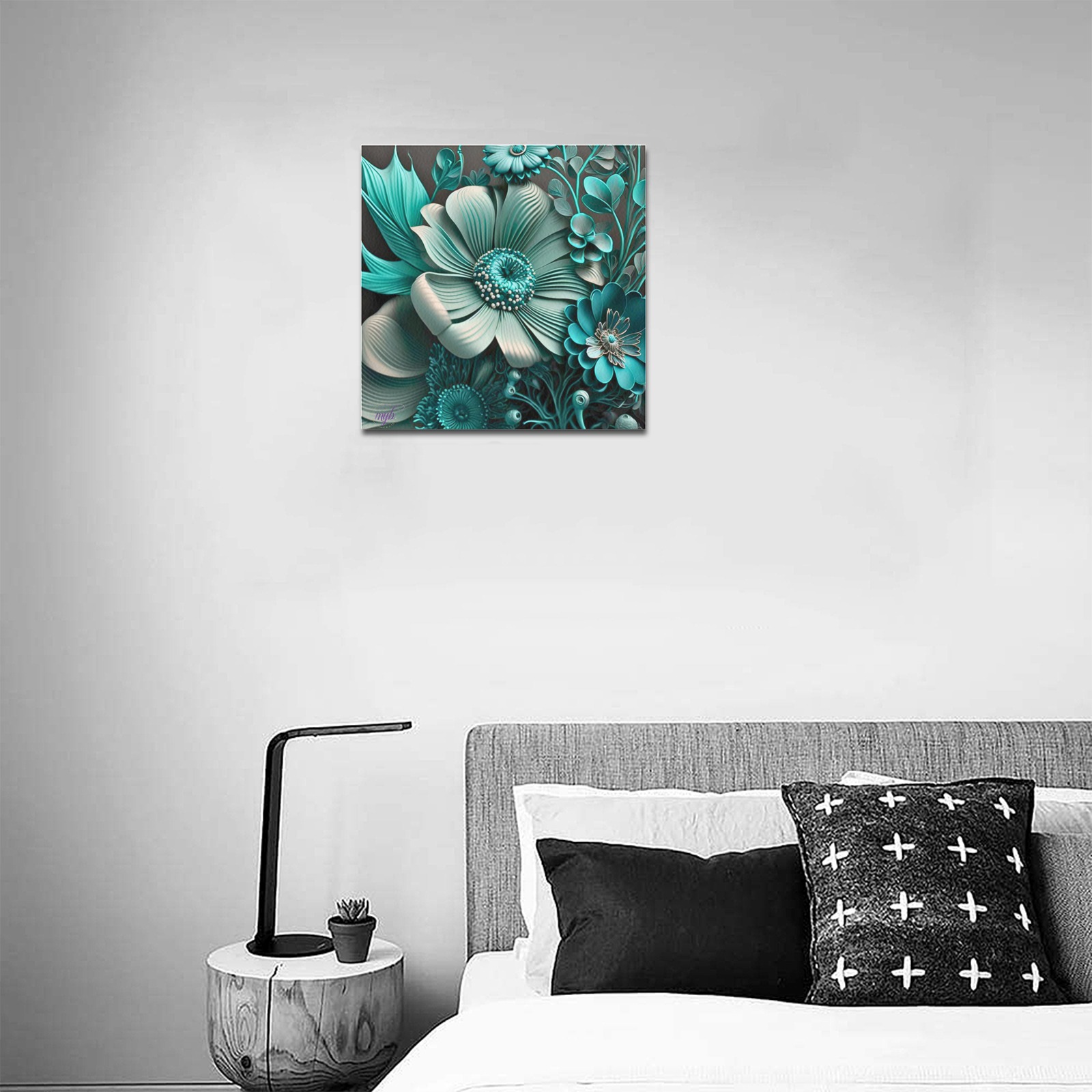 April Showers bring May Flowers Upgraded Canvas Print 16"x16"