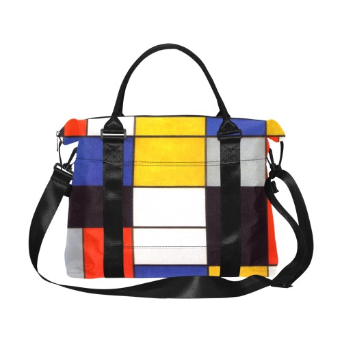 Composition A by Piet Mondrian Large Capacity Duffle Bag (Model 1715)