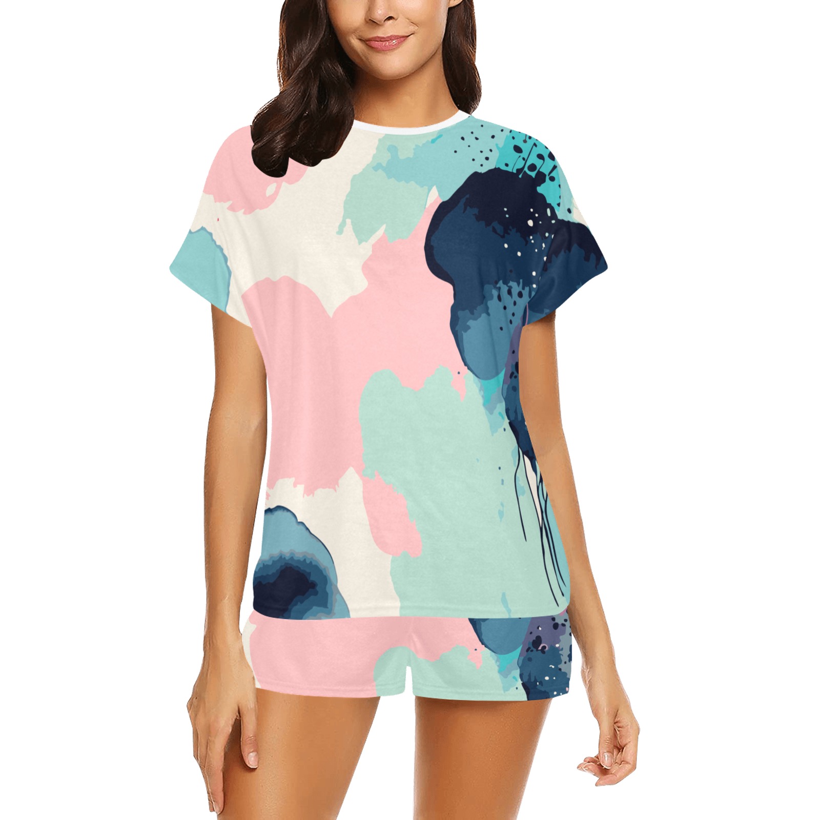 abstract Women's Short Pajama Set