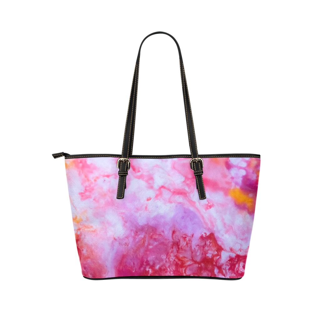 Ispired Design Flames 2 Leather Tote Bag/Large (Model 1651)