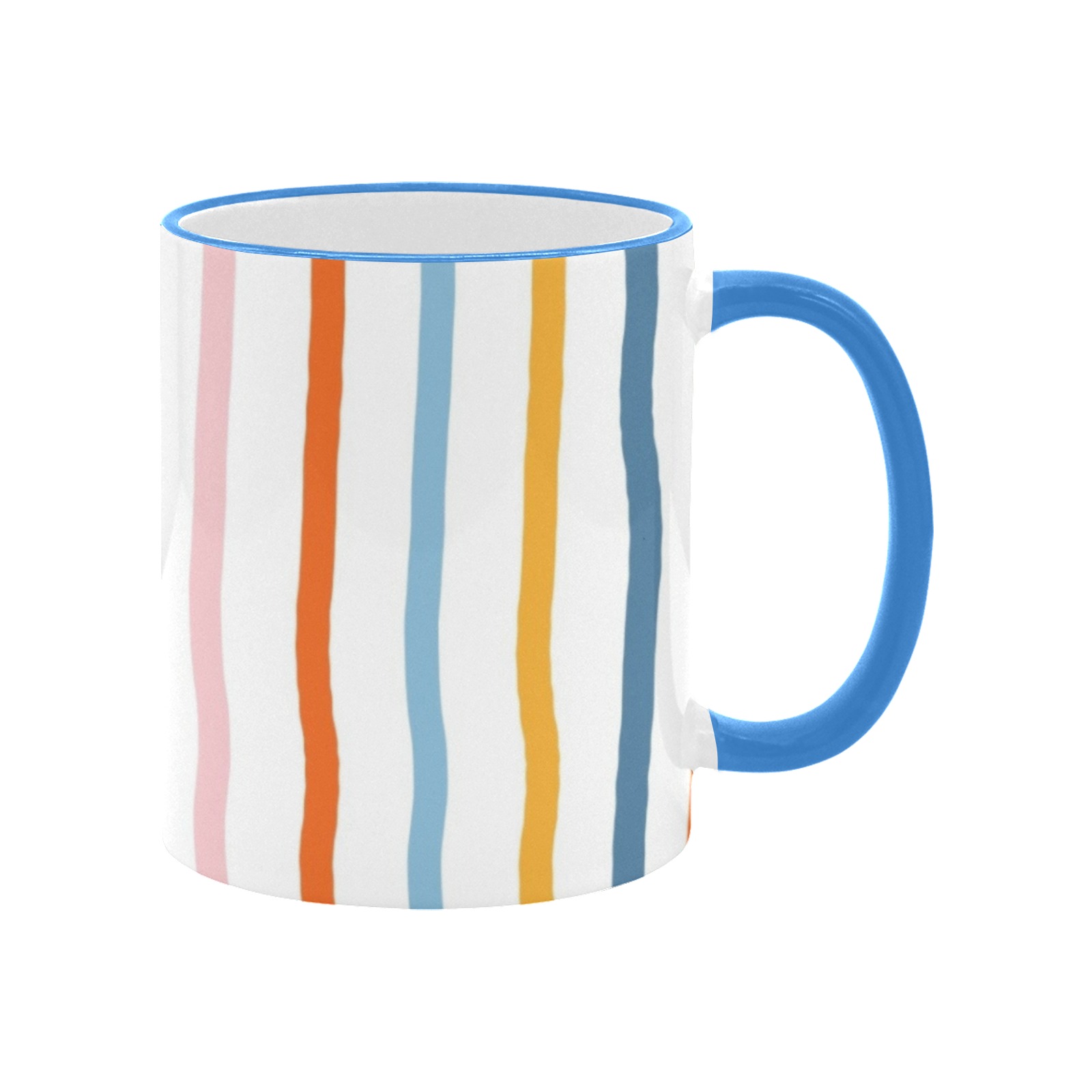 Stripes Custom Edge Color Mug (11oz)