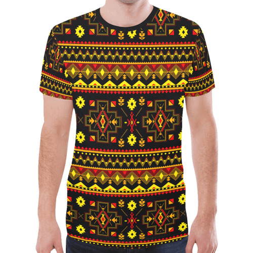 Aboriginal Ethnic Pattern New All Over Print T-shirt for Men (Model T45)