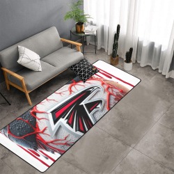 Atlanta Falcons rug Area Rug with Black Binding 9'6''x3'3''