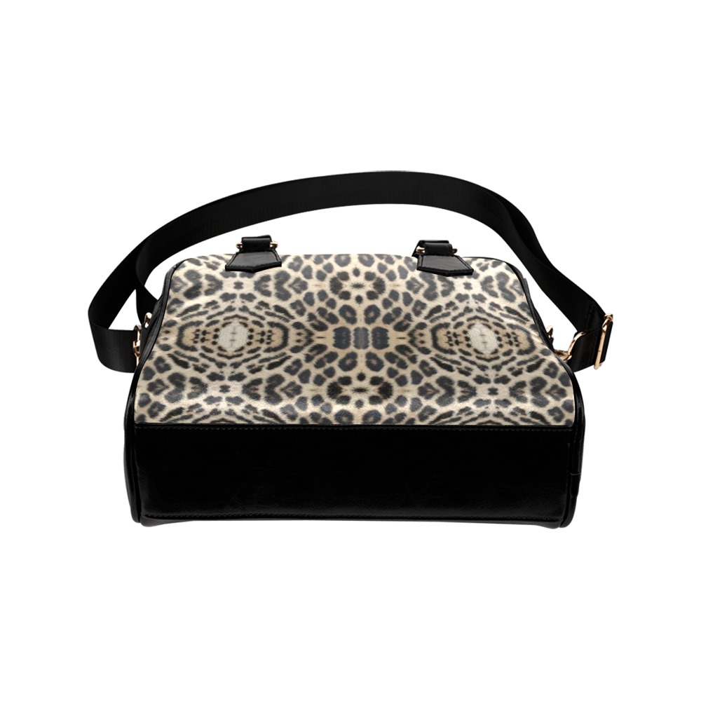 Skin Leopard Shoulder Handbag (Model 1634)