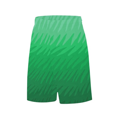 green wavespike All Over Print Basketball Shorts