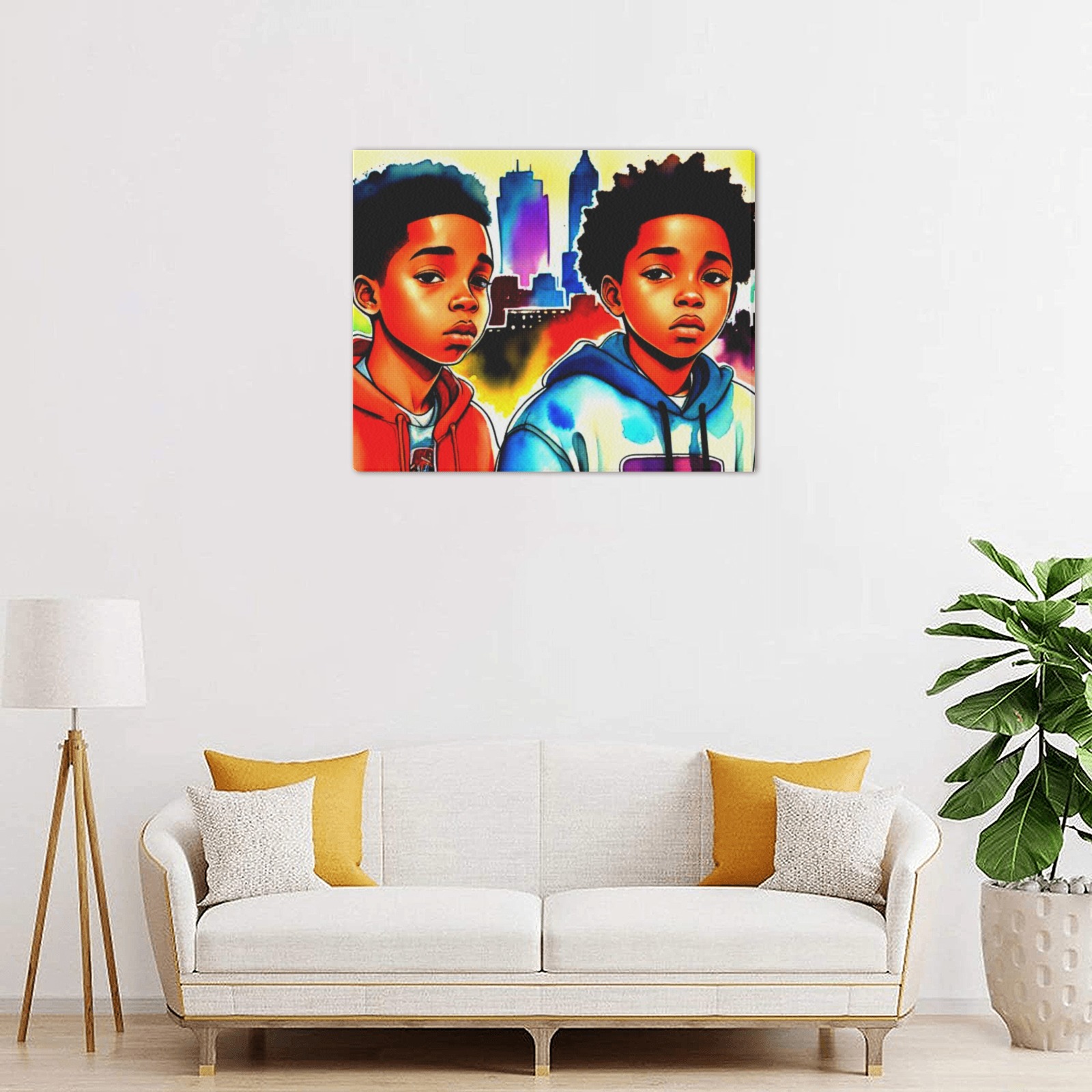 KIDS IN AMERICA 2 Upgraded Canvas Print 20"x16"