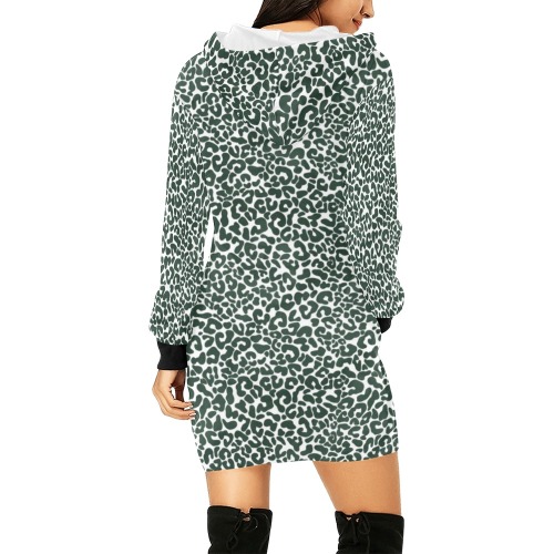 0027-WILD SKIN ANIMAL G All Over Print Hoodie Mini Dress (Model H27)