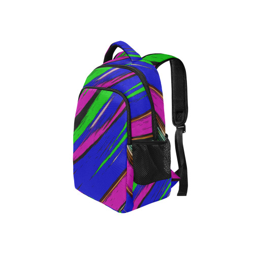 Diagonal Green Blue Purple And Black Abstract Art Multifunctional Backpack (Model 1731)