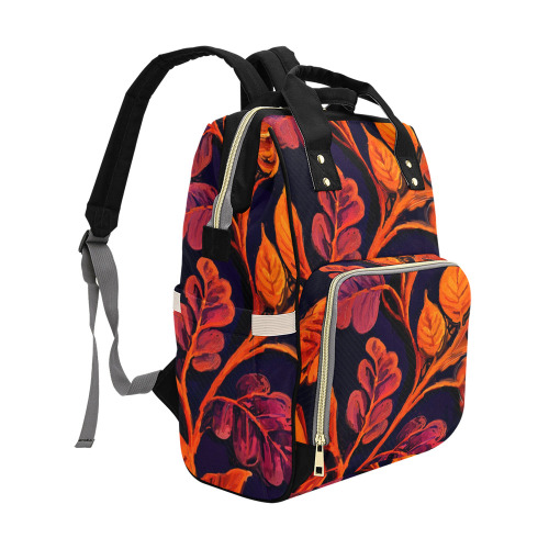 flowers botanic art (10) backpack Multi-Function Diaper Backpack/Diaper Bag (Model 1688)