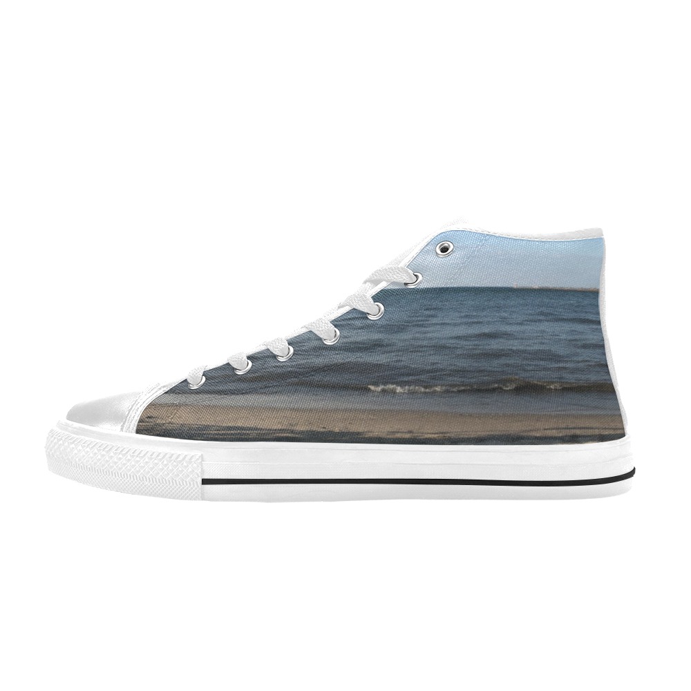 Beach Collection Men’s Classic High Top Canvas Shoes (Model 017)