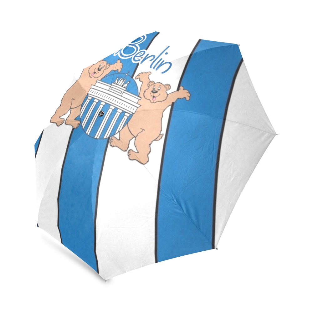 Berlin blau-weiss Pop Art by Nico Bielow Foldable Umbrella (Model U01)