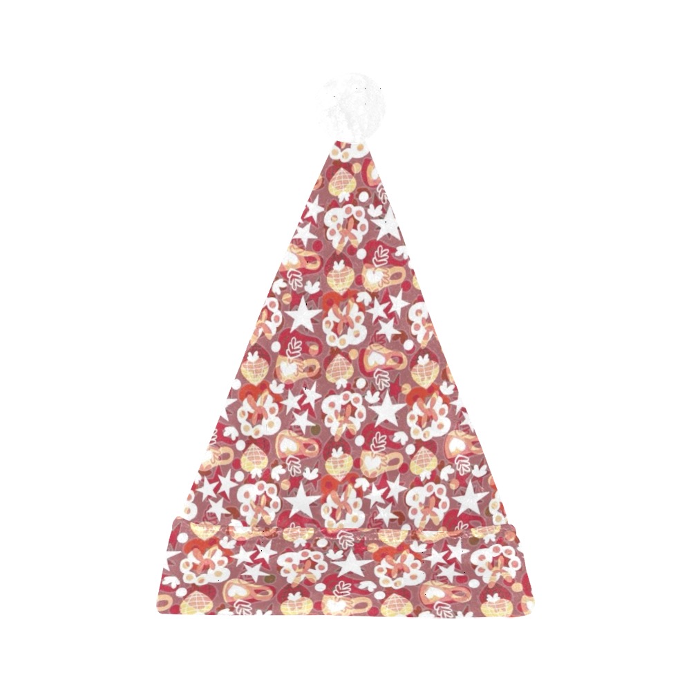 Stars For The Holiday Pattern Santa Hat