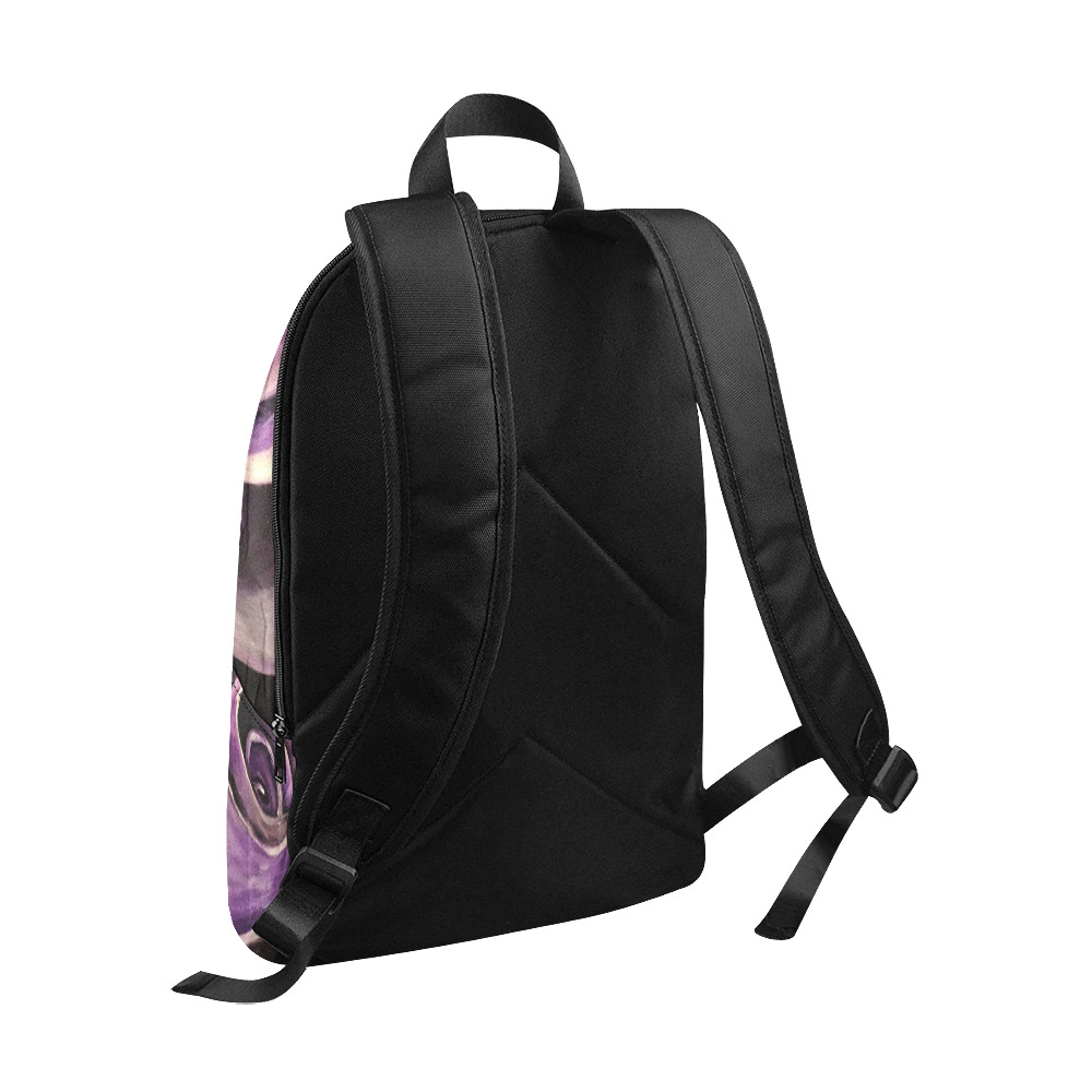 Purple Rose Fabric Backpack for Adult (Model 1659)