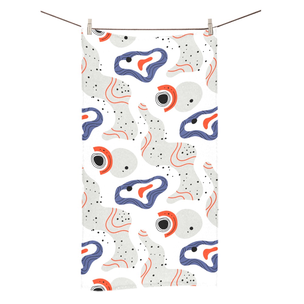 Elegant Abstract Mid Century Pattern Bath Towel 30"x56"