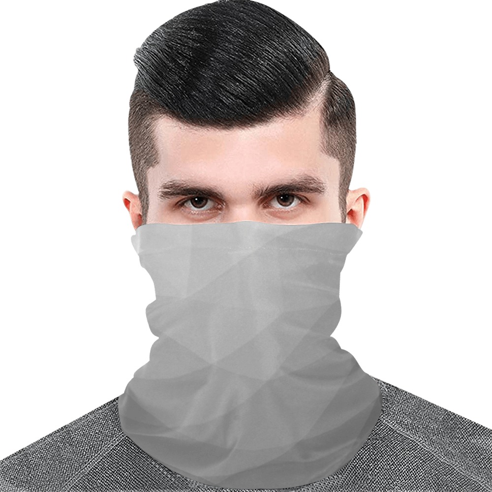 Grey Gradient Geometric Mesh Pattern Multifunctional Dust-Proof Headwear
