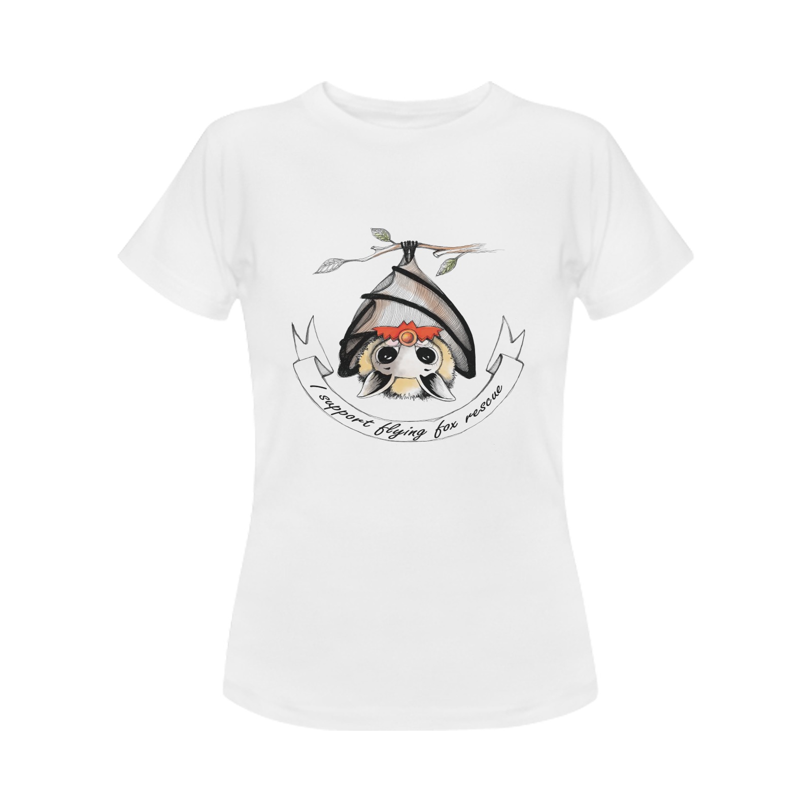 I support Flying-fox rescue Women's T-Shirt in USA Size (Two Sides Printing)