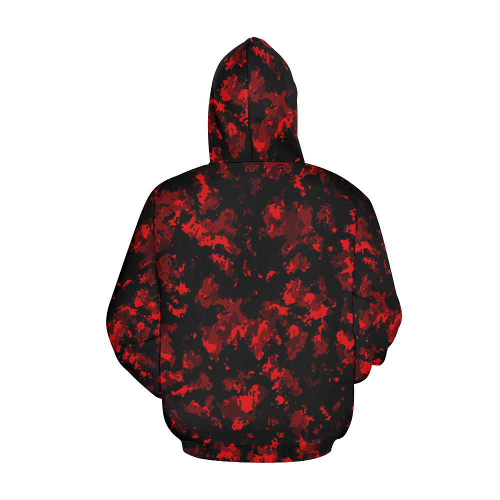 Deep Forest Fashion Streetwear Camouflage All Over Print Hoodie for Women (USA Size) (Model H13)