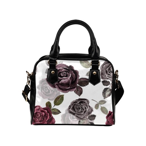 purple roses handbag Shoulder Handbag (Model 1634)