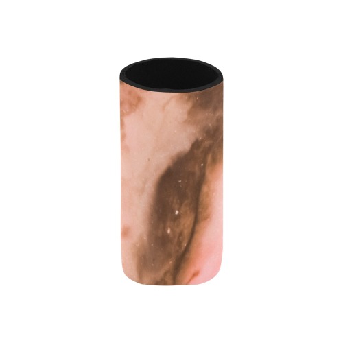 Pink marbled space 01 Neoprene Can Cooler 5" x 2.3" dia.