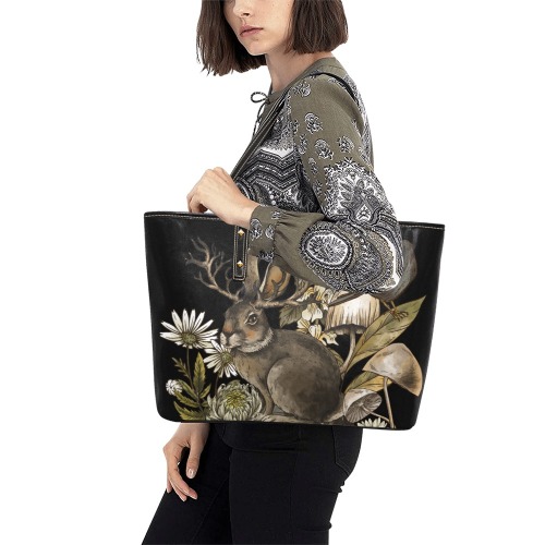 Cottage Witch Shoulder Bag Chic Leather Tote Bag (Model 1709)