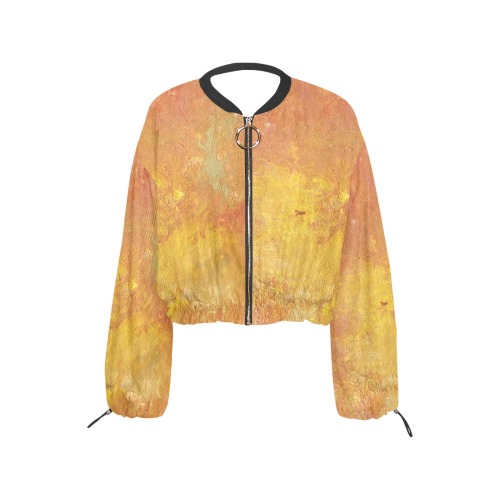 Eternal Sunburst Cropped Chiffon Jacket for Women (Model H30)