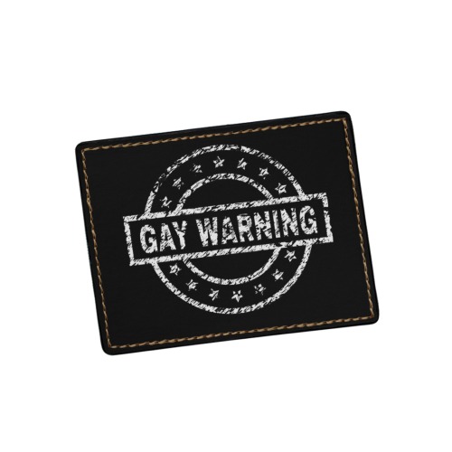 Gay Warning by Nico Bielow Card Holder
