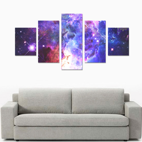 Mystical fantasy deep galaxy space - Interstellar cosmic dust Canvas Print Sets B (No Frame)