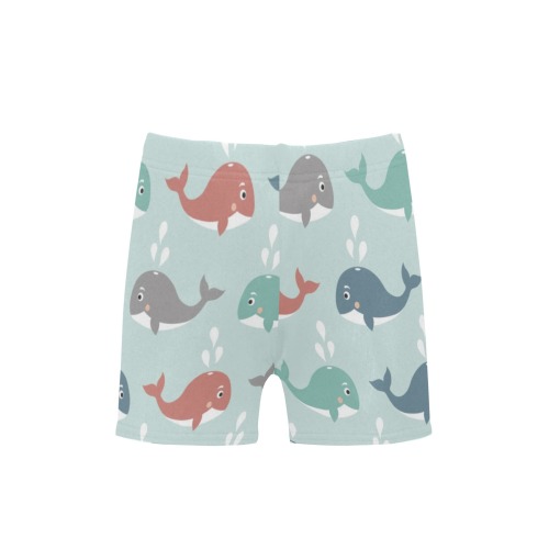 Cute whales Little Boys' Swimming Trunks (Model L57)