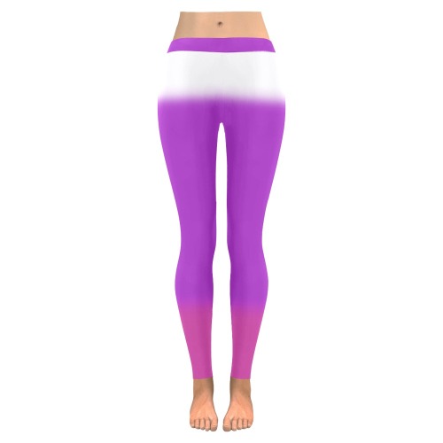 Lovely Ombre Women's Low Rise Leggings (Invisible Stitch) (Model L05)
