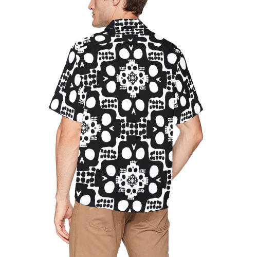 I Love Skulls Forever Hawaiian Shirt with Chest Pocket&Merged Design (T58)
