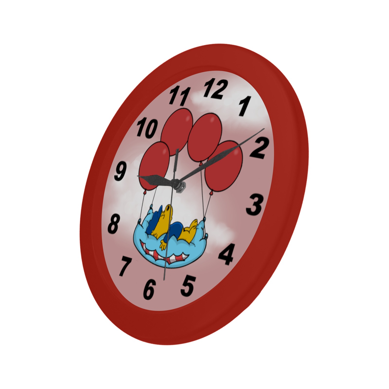 Ferald's Pillow Balloons Circular Plastic Wall clock