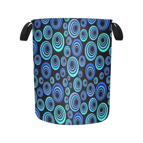 Retro Psychedelic Pretty Blue Pattern Laundry Bag (Large)