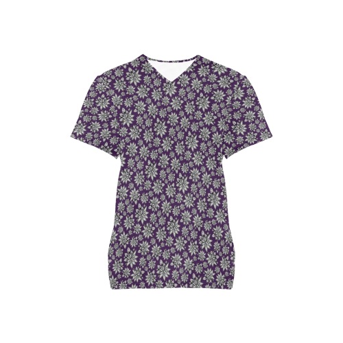Creekside Floret small pattern purple All Over Print Scrub Top