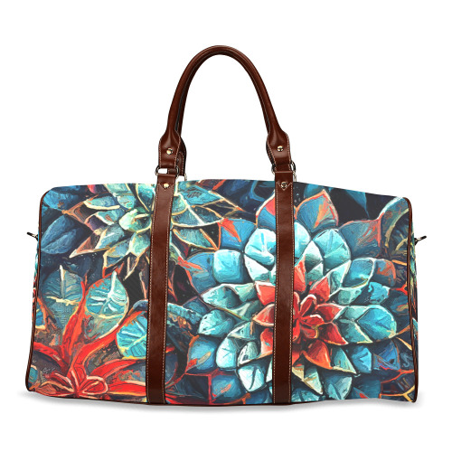 flowers botanic art (8) travel bag Waterproof Travel Bag/Large (Model 1639)