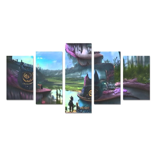 Post Apocalyptic Fairy Tale Land  (Darker) Canvas Print Sets C (No Frame)