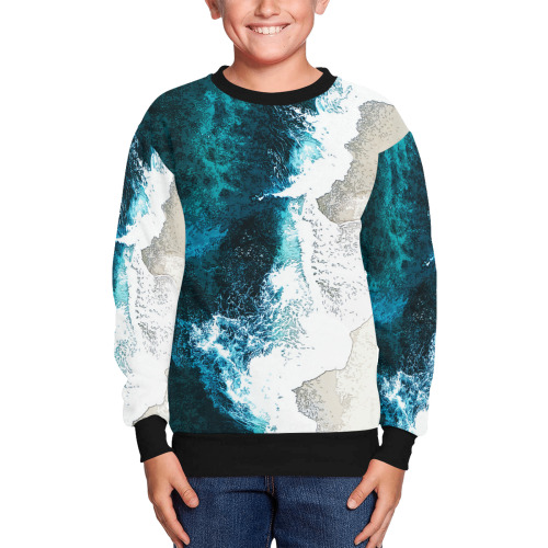 Ocean And Beach Kids' All Over Print Sweatshirt (Model H37)