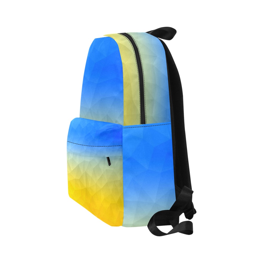 Ukraine yellow blue geometric mesh pattern Unisex Classic Backpack (Model 1673)