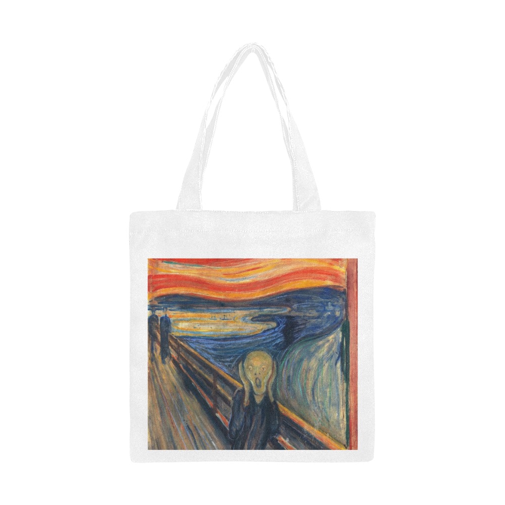 Edvard Munch-The scream Canvas Tote Bag/Small (Model 1700)