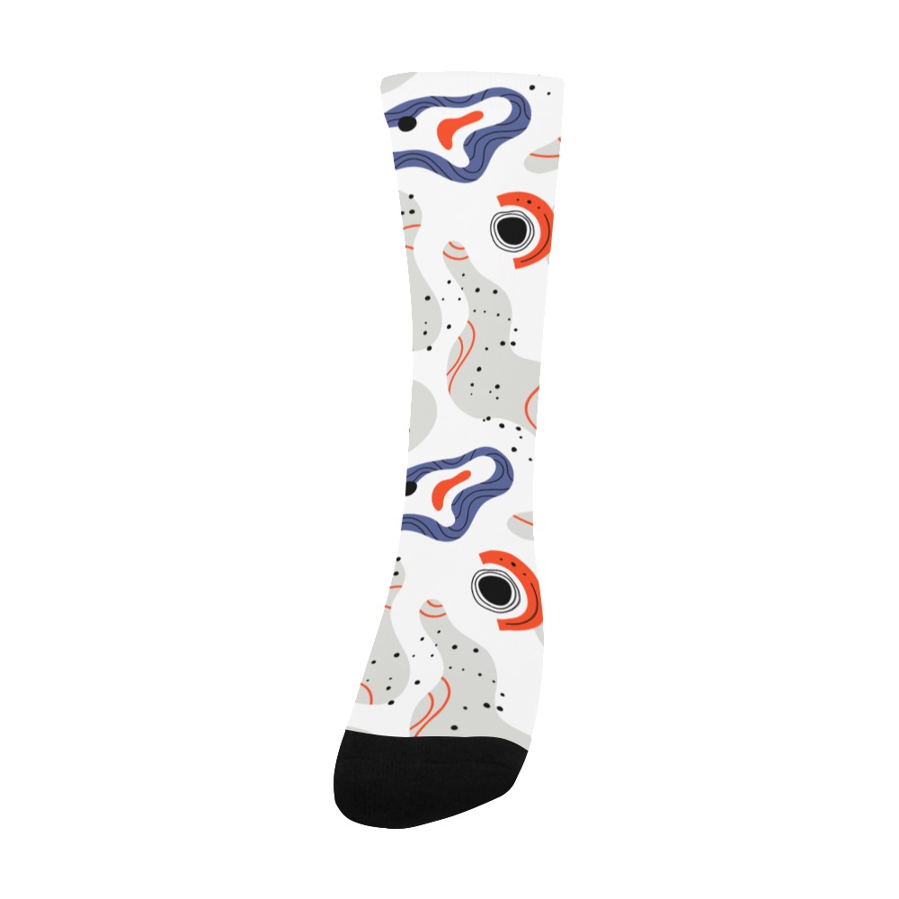 Elegant Abstract Mid Century Pattern Men's Custom Socks