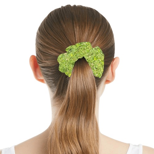 HoneySuckle Design Fresh Grreeen Grass All Over Print Hair Scrunchie