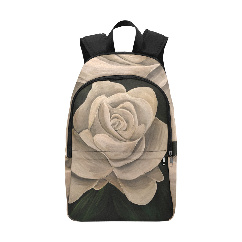 White Rose Fabric Backpack for Adult (Model 1659)