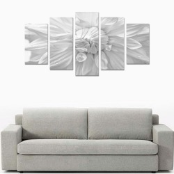 Extreme Close Up Of White Flower Photograph Canvas Print Sets A (No Frame)