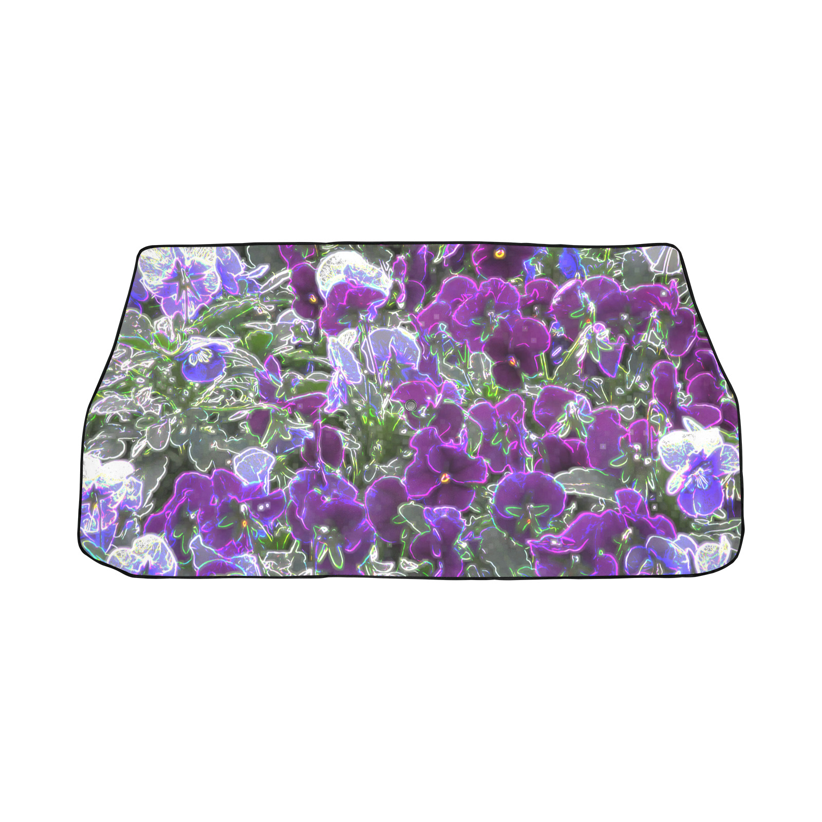Field Of Purple Flowers 8420 Car Sun Shade Umbrella 58"x29"