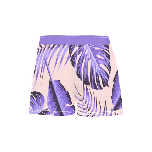 Lavender Tropical Women's Casual Board Shorts (Model L54)