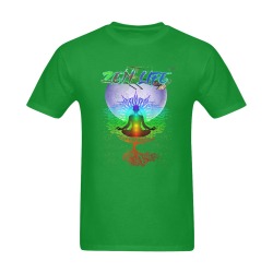 Zen Life Green Tree Of Life Men's Slim Fit T-shirt (Model T13)