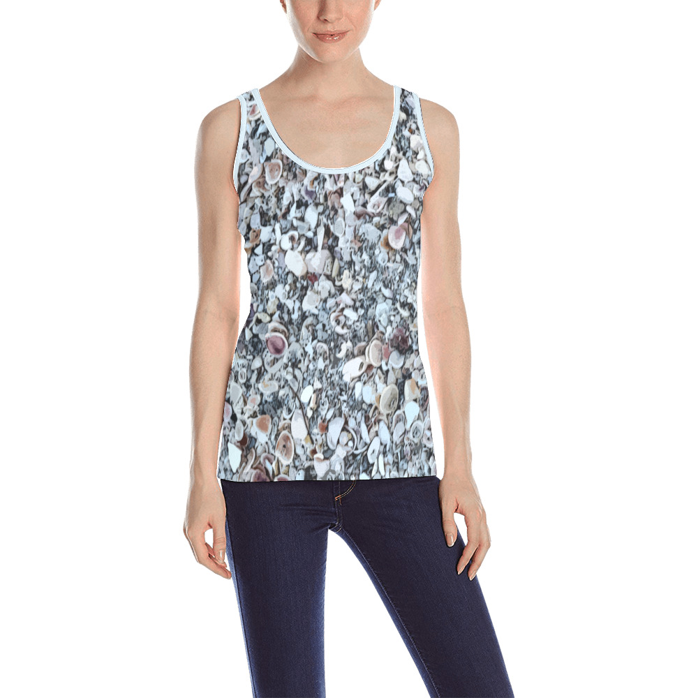 Shells On The Beach 7294 All Over Print Tank Top for Women (Model T43)